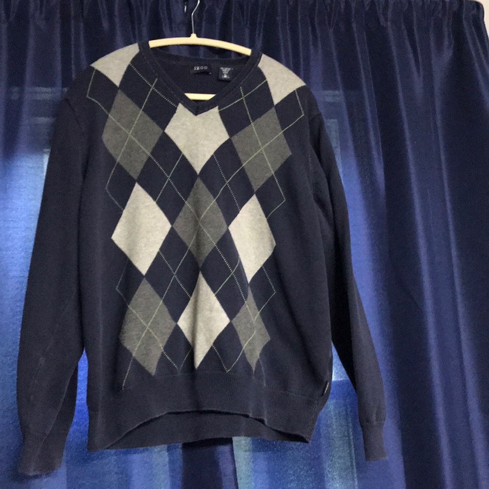 Men’s Navy argyle sweater